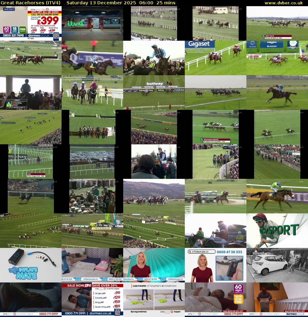 Great Racehorses (ITV4) Saturday 13 December 2025 06:00 - 06:25