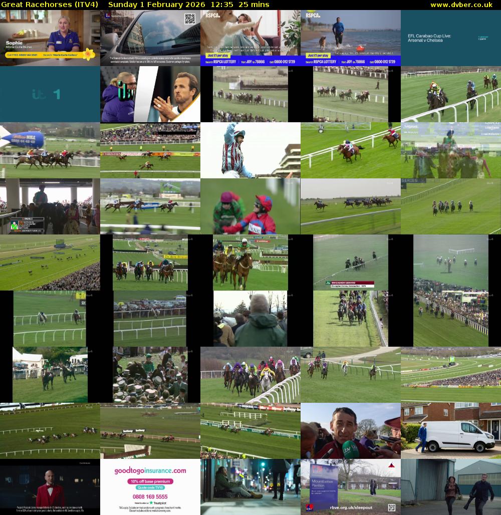 Great Racehorses (ITV4) Sunday 1 February 2026 12:35 - 13:00