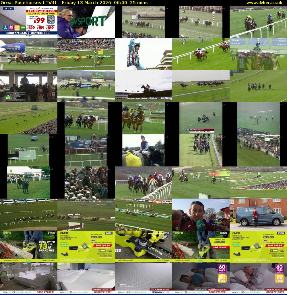 Great Racehorses (ITV4) Friday 13 March 2026 06:00 - 06:25