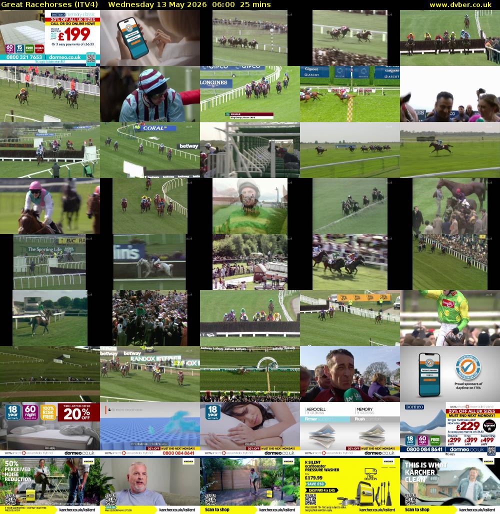 Great Racehorses (ITV4) Wednesday 13 May 2026 06:00 - 06:25