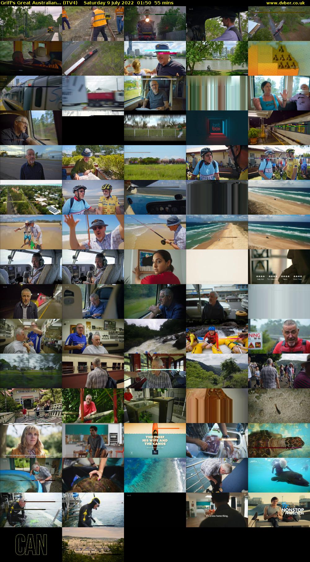 Griff's Great Australian... (ITV4) Saturday 9 July 2022 01:50 - 02:45