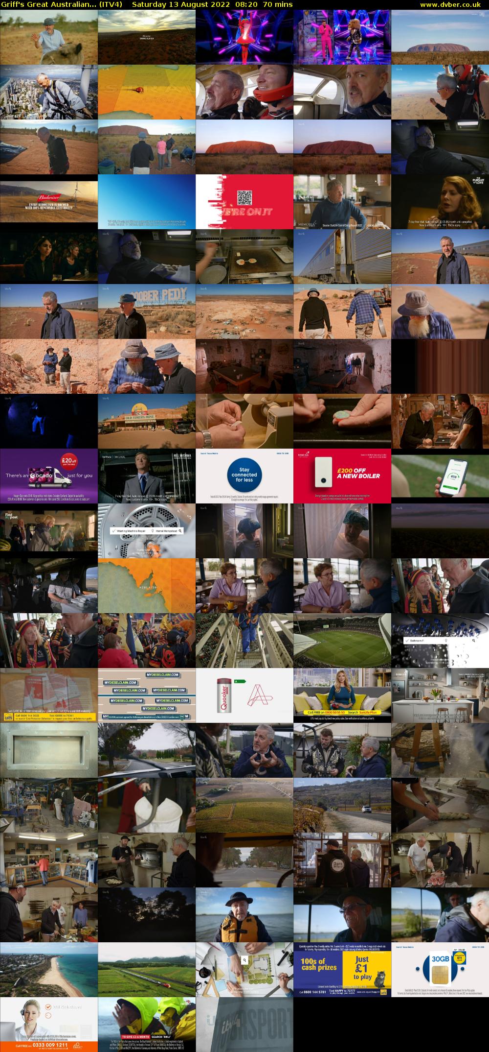 Griff's Great Australian... (ITV4) Saturday 13 August 2022 08:20 - 09:30