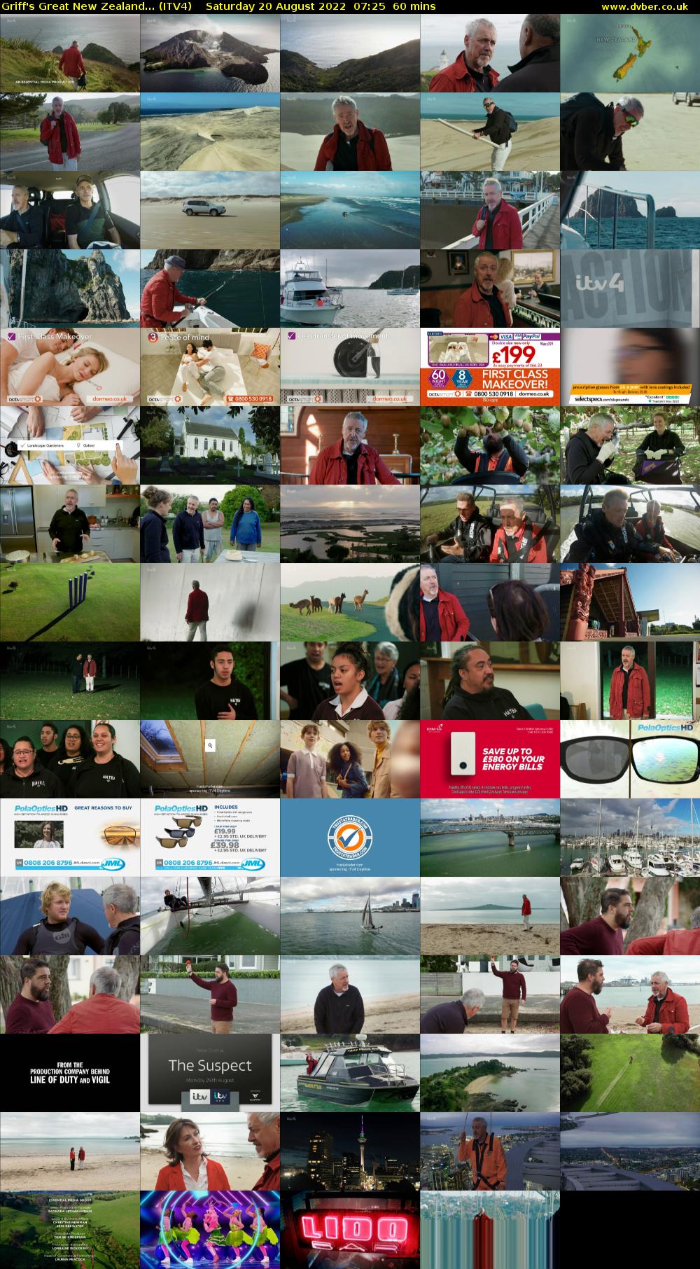 Griff's Great New Zealand... (ITV4) Saturday 20 August 2022 07:25 - 08:25