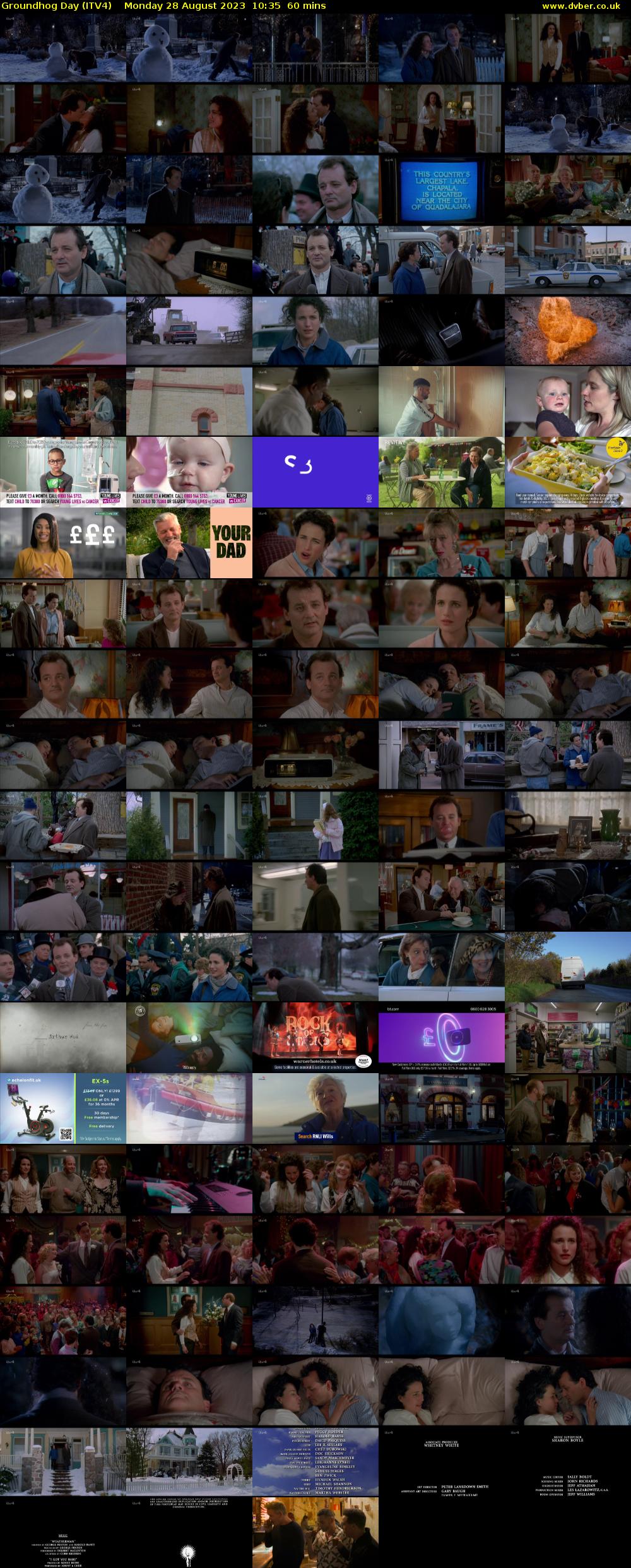Groundhog Day (ITV4) Monday 28 August 2023 10:35 - 11:35