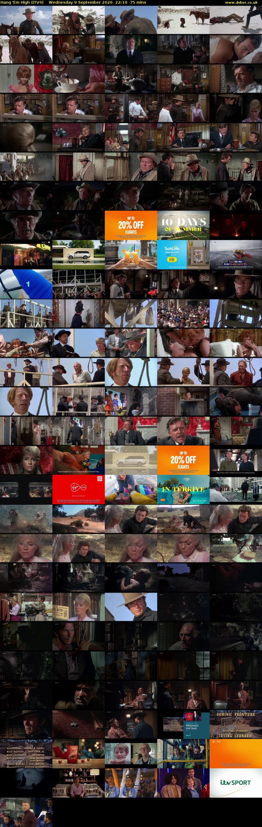 Hang 'Em High (ITV4) Wednesday 9 September 2026 22:10 - 23:25