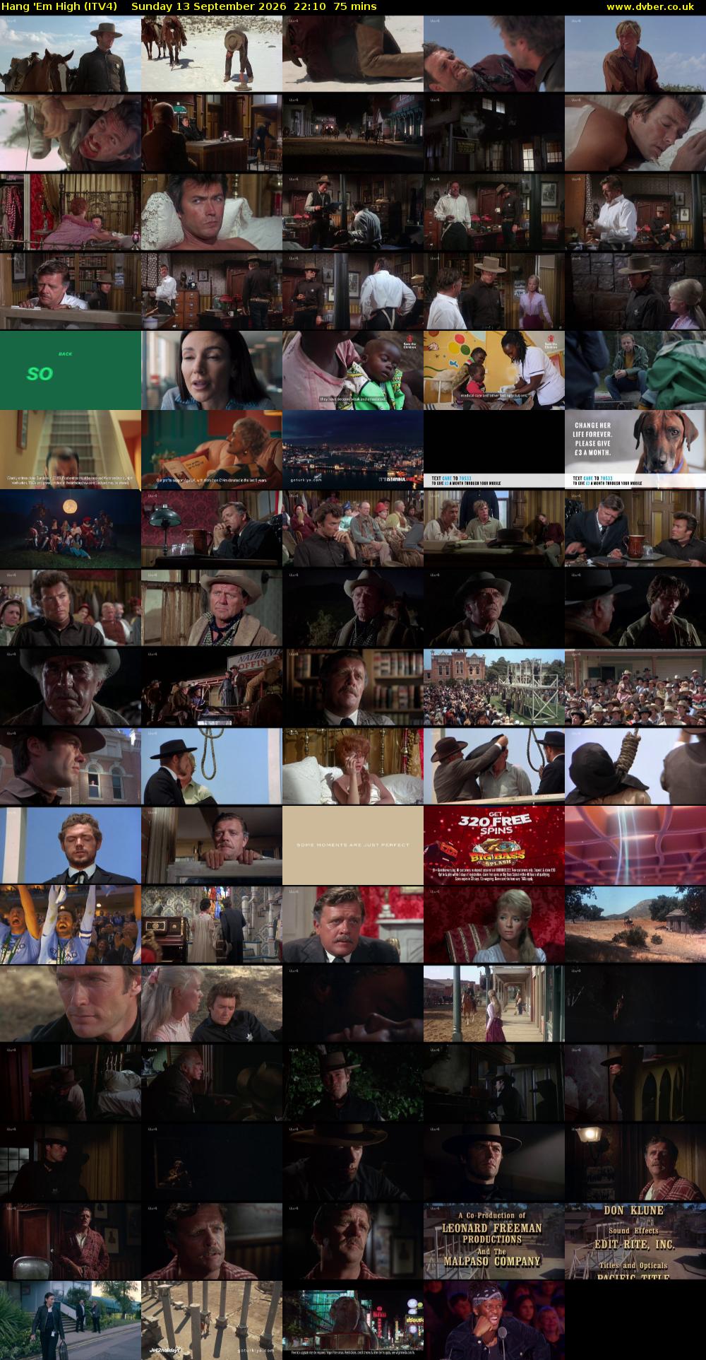 Hang 'Em High (ITV4) Sunday 13 September 2026 22:10 - 23:25
