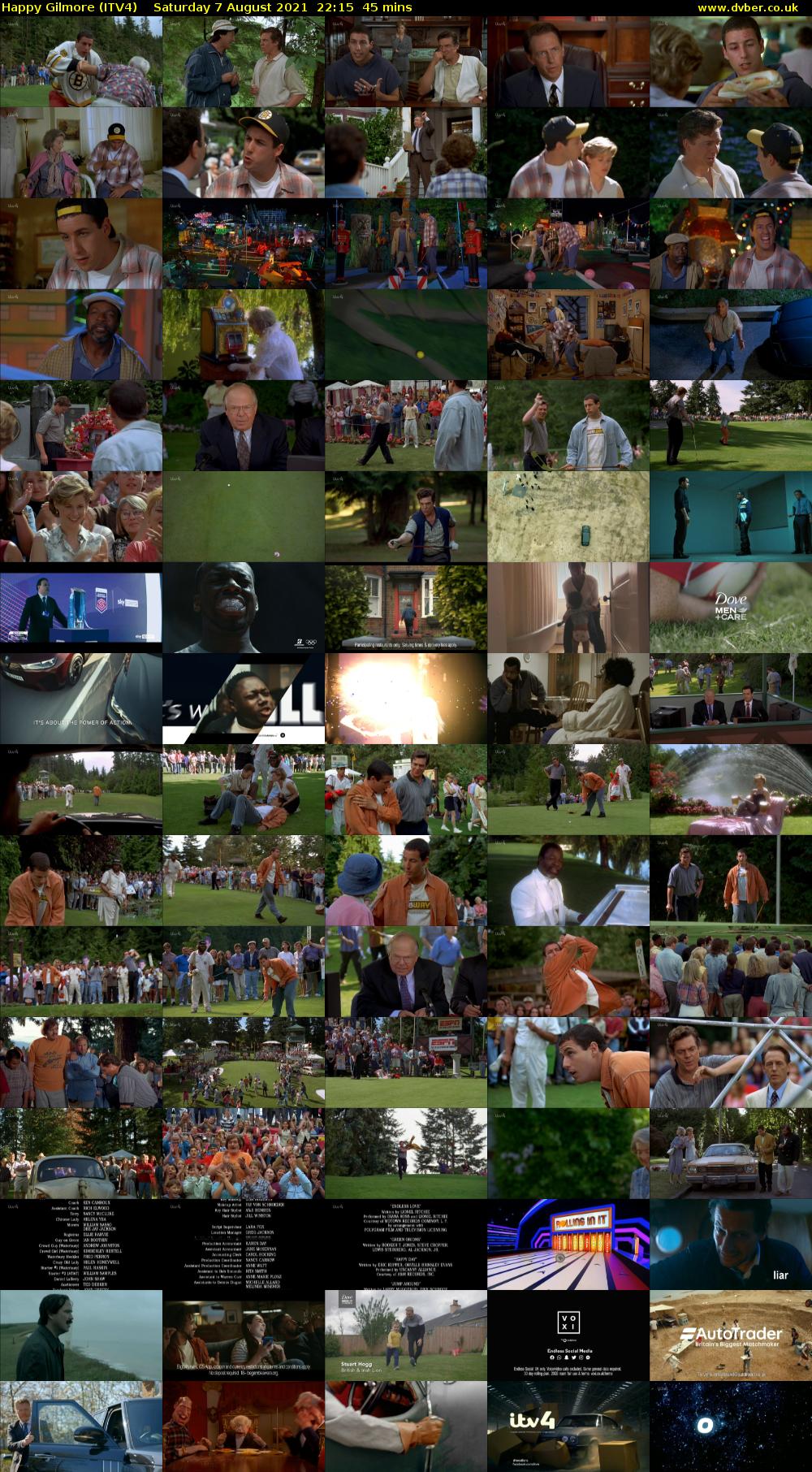 Happy Gilmore (ITV4) Saturday 7 August 2021 22:15 - 23:00