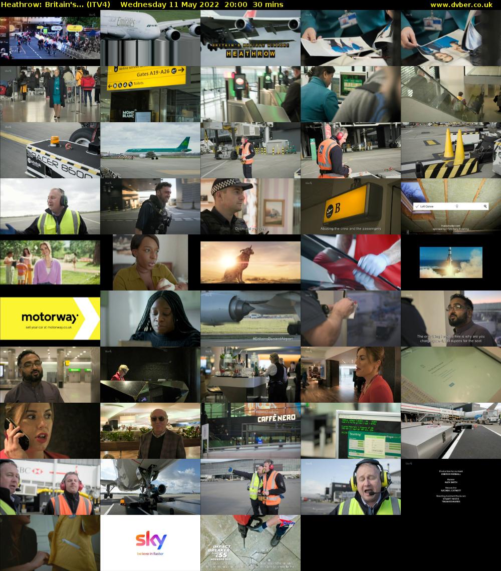 Heathrow: Britain's... (ITV4) Wednesday 11 May 2022 20:00 - 20:30