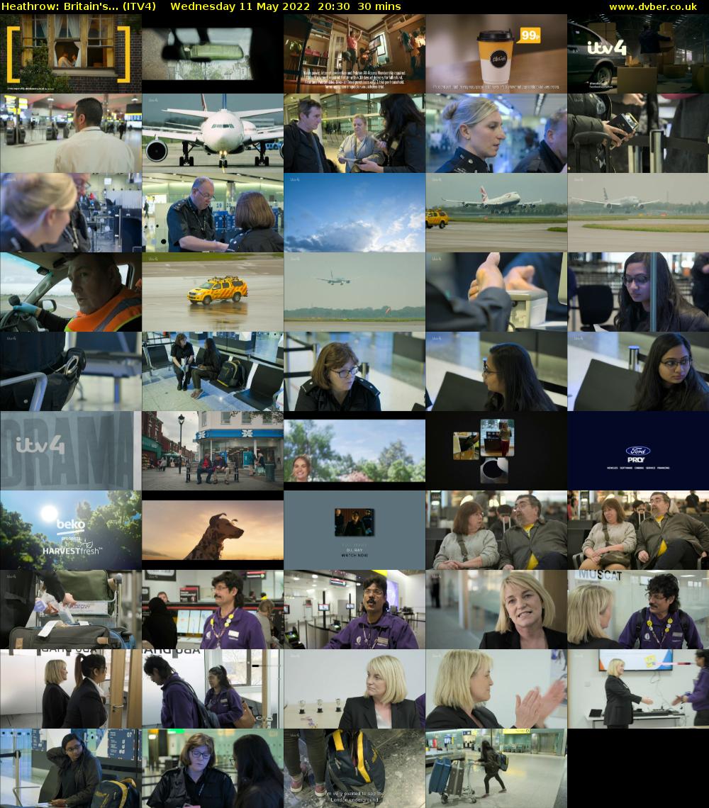 Heathrow: Britain's... (ITV4) Wednesday 11 May 2022 20:30 - 21:00