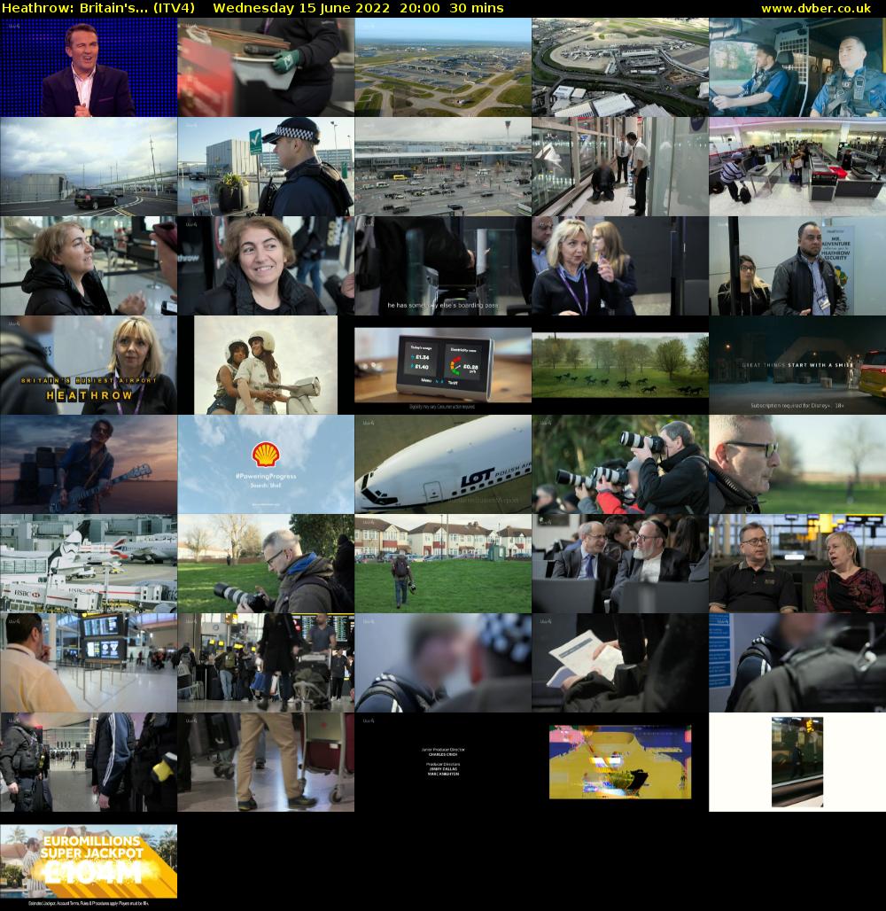 Heathrow: Britain's... (ITV4) Wednesday 15 June 2022 20:00 - 20:30
