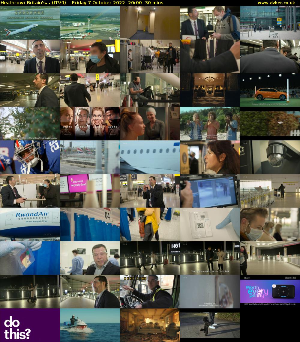 Heathrow: Britain's... (ITV4) Friday 7 October 2022 20:00 - 20:30