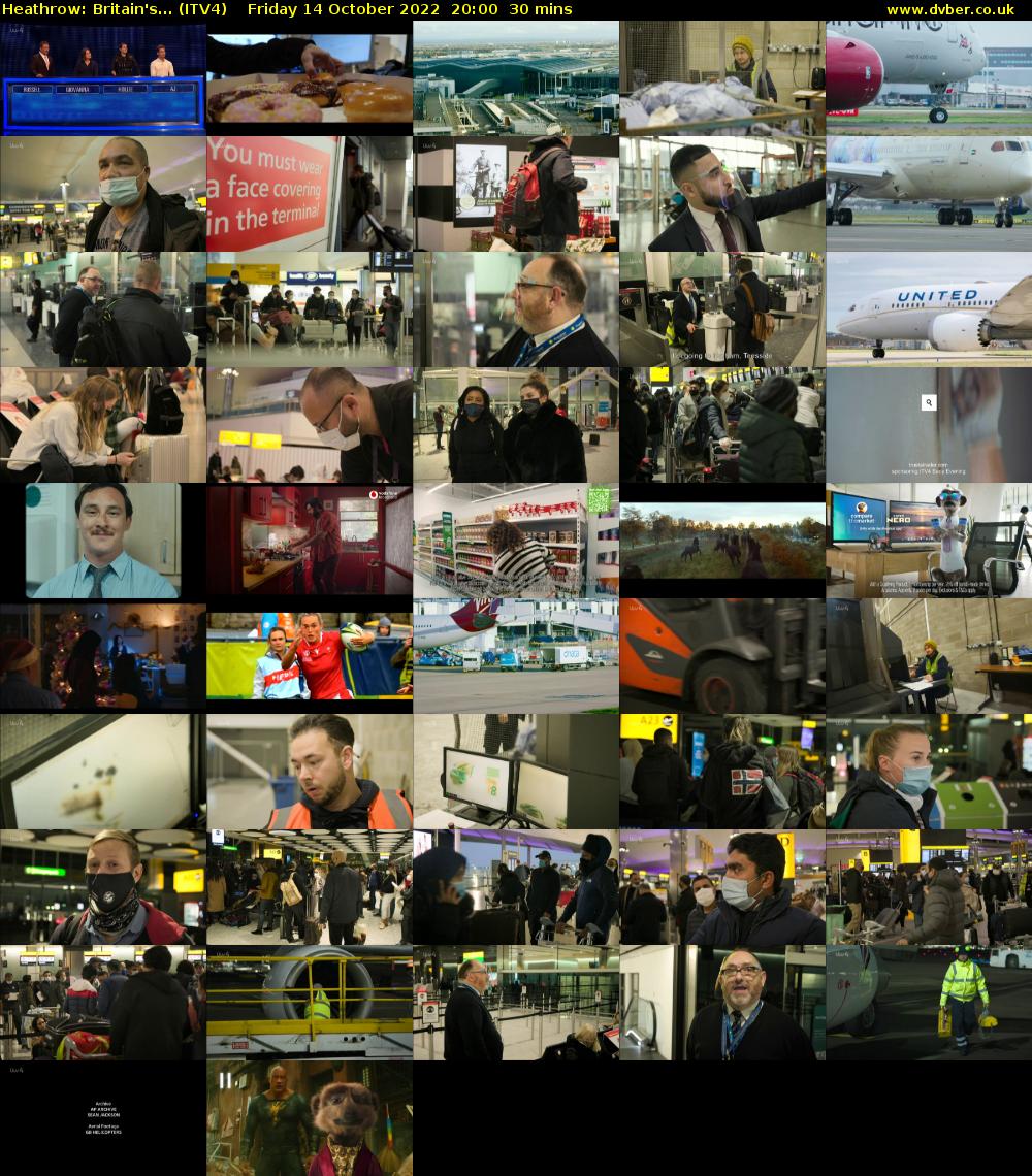 Heathrow: Britain's... (ITV4) Friday 14 October 2022 20:00 - 20:30