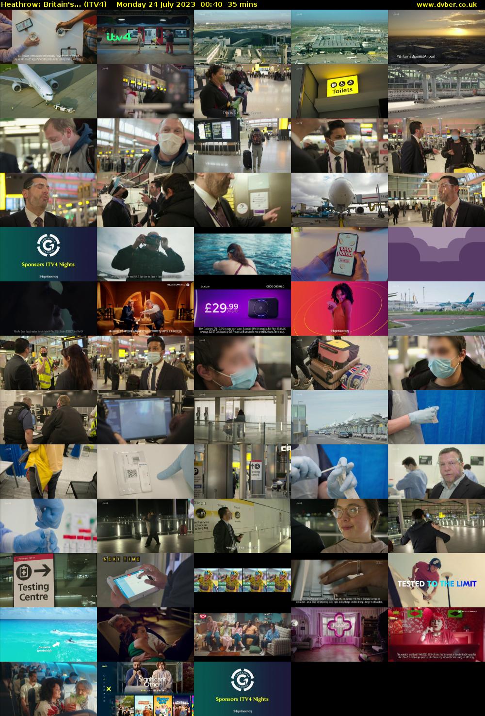 Heathrow: Britain's... (ITV4) Monday 24 July 2023 00:40 - 01:15
