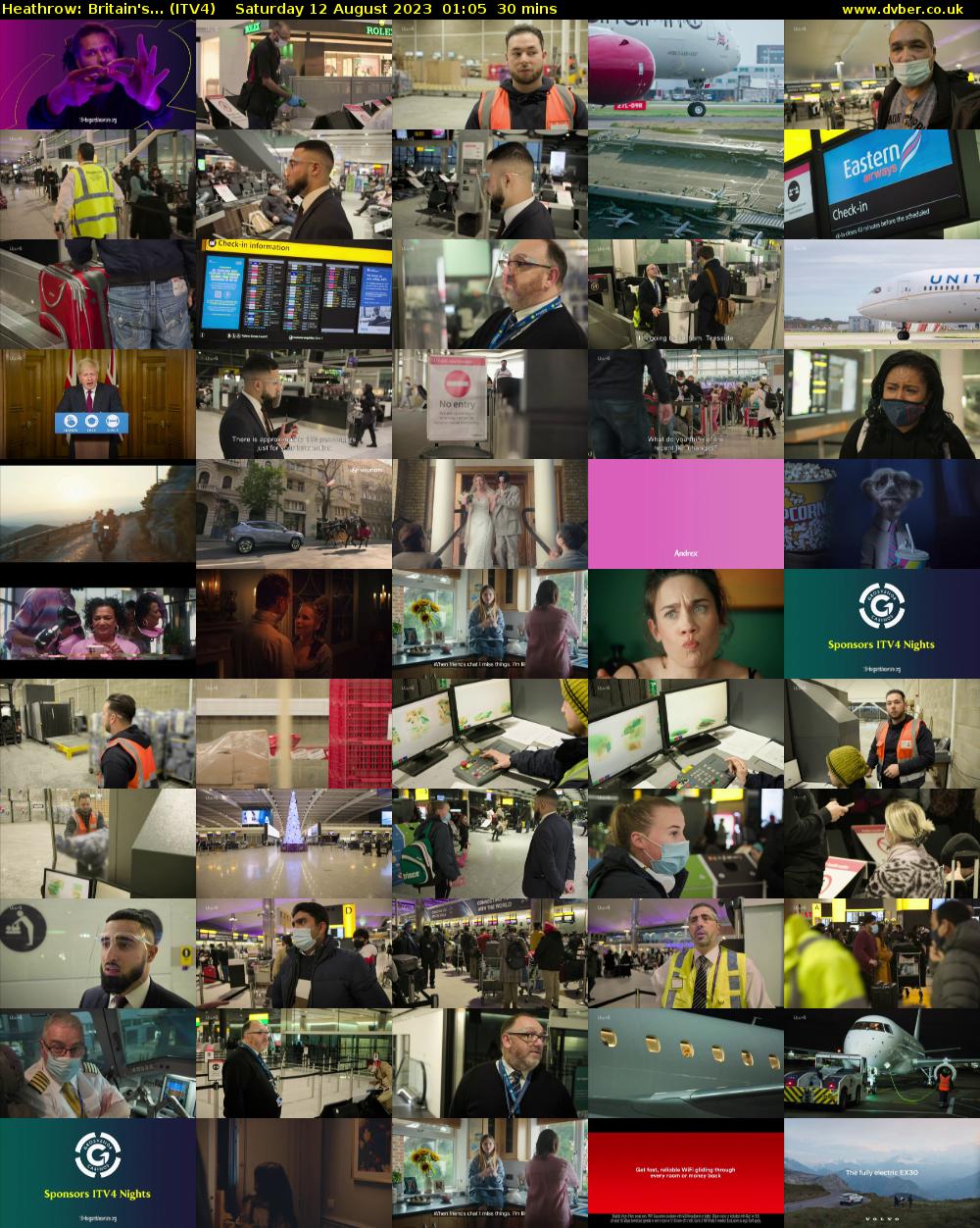 Heathrow: Britain's... (ITV4) Saturday 12 August 2023 01:05 - 01:35