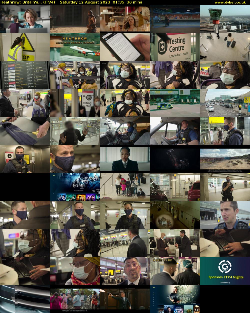 Heathrow: Britain's... (ITV4) Saturday 12 August 2023 01:35 - 02:05