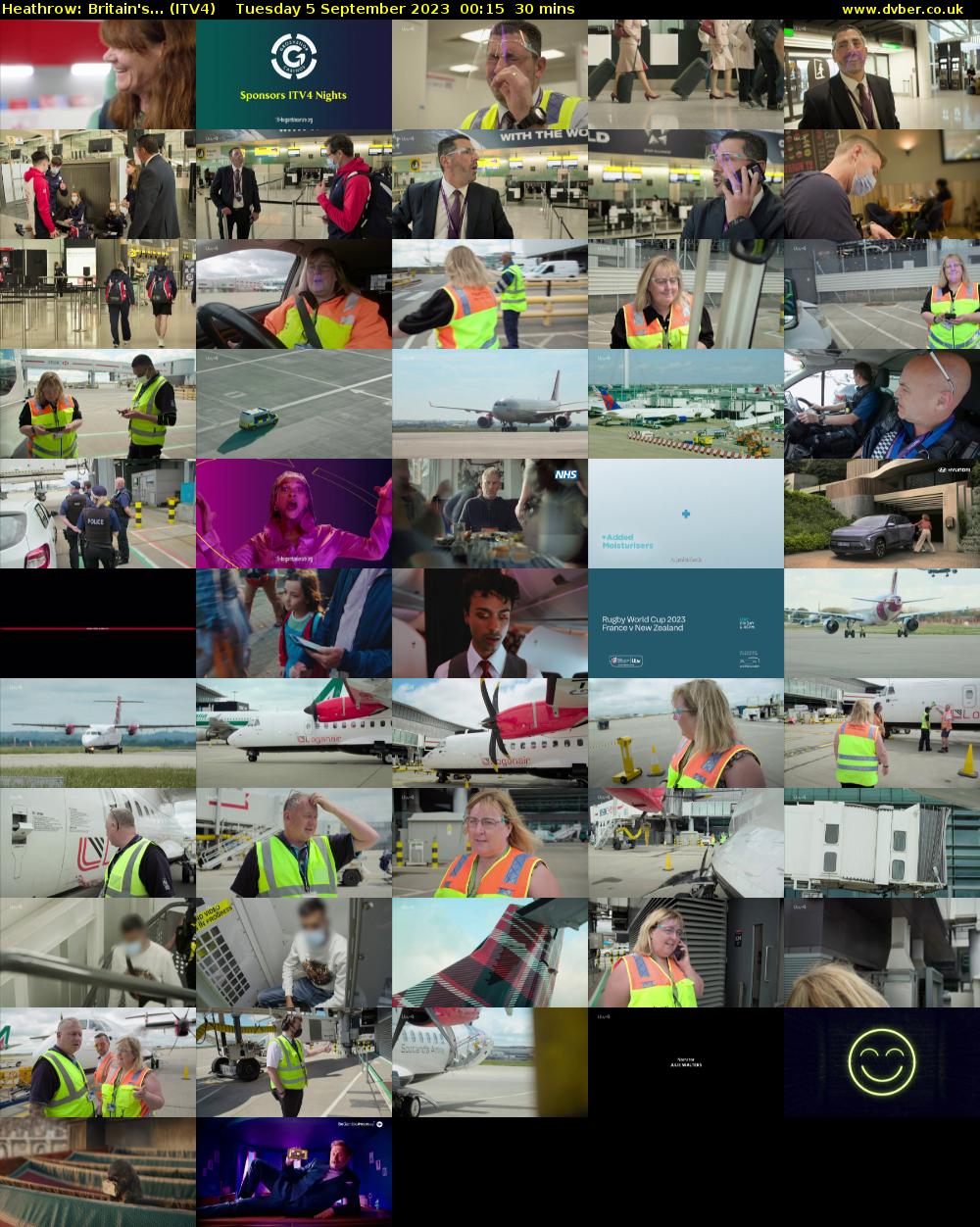 Heathrow: Britain's... (ITV4) Tuesday 5 September 2023 00:15 - 00:45