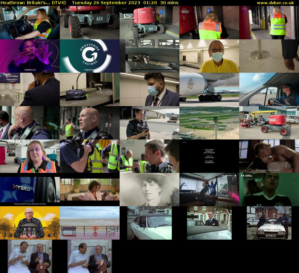 Heathrow: Britain's... (ITV4) Tuesday 26 September 2023 01:20 - 01:50