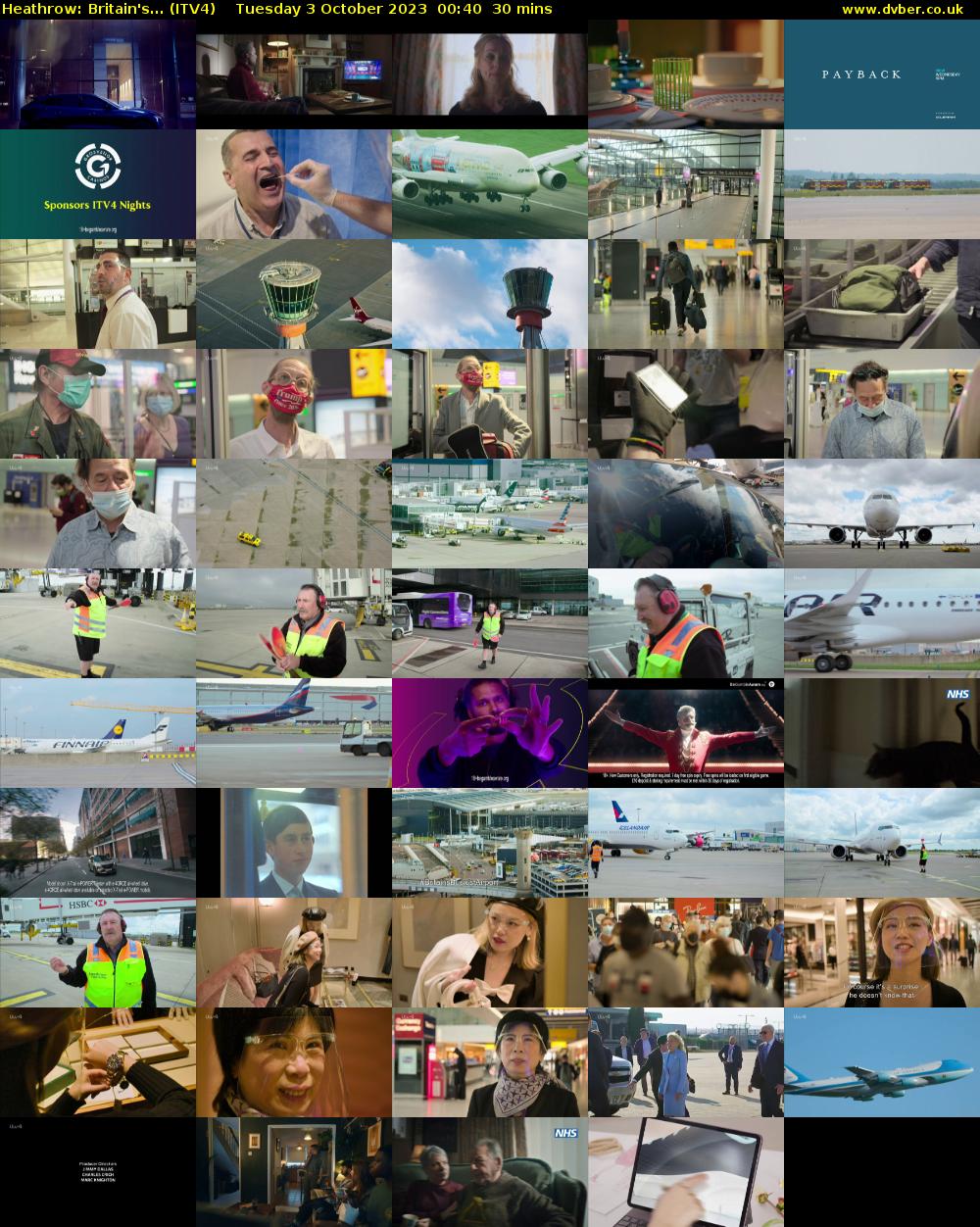 Heathrow: Britain's... (ITV4) Tuesday 3 October 2023 00:40 - 01:10