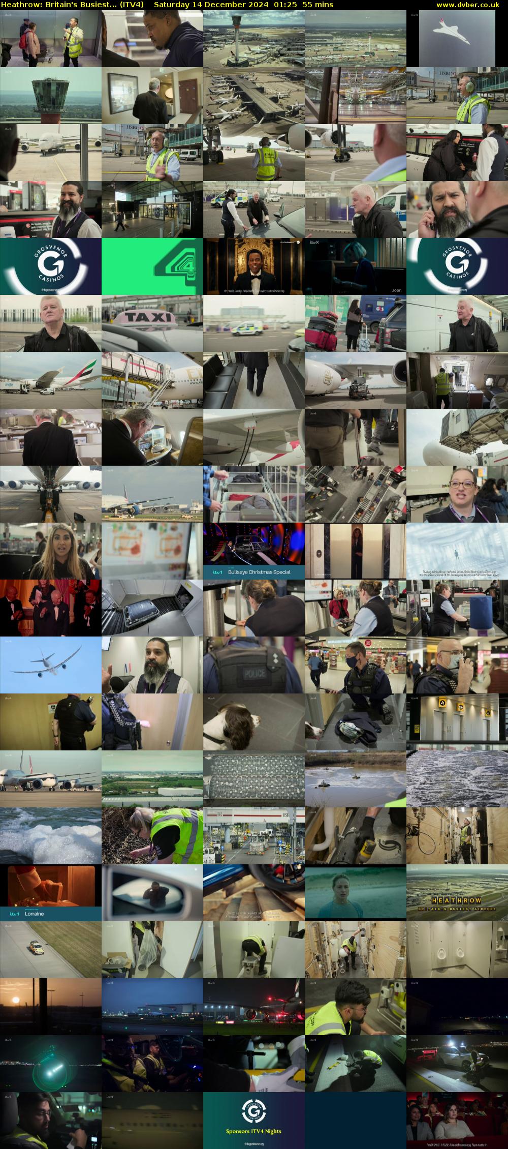 Heathrow: Britain's Busiest... (ITV4) Saturday 14 December 2024 01:25 - 02:20