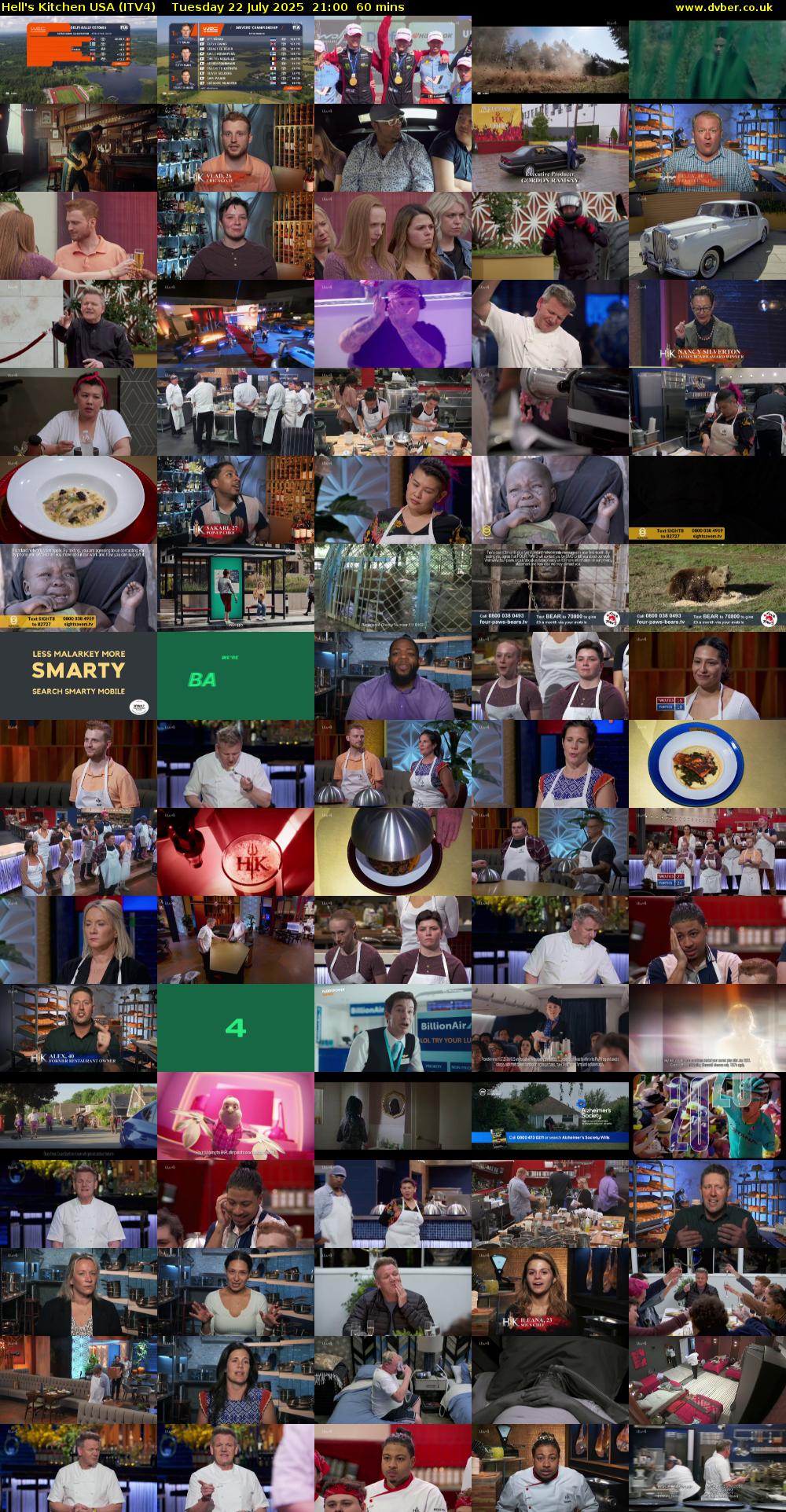 Hell's Kitchen USA (ITV4) Tuesday 22 July 2025 21:00 - 22:00