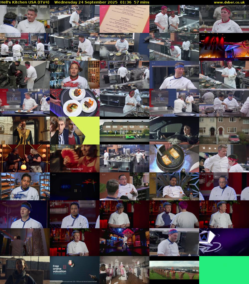 Hell's Kitchen USA (ITV4) Wednesday 24 September 2025 01:36 - 02:33