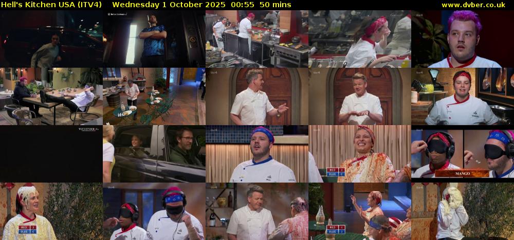 Hell's Kitchen USA (ITV4) Wednesday 1 October 2025 00:55 - 01:45