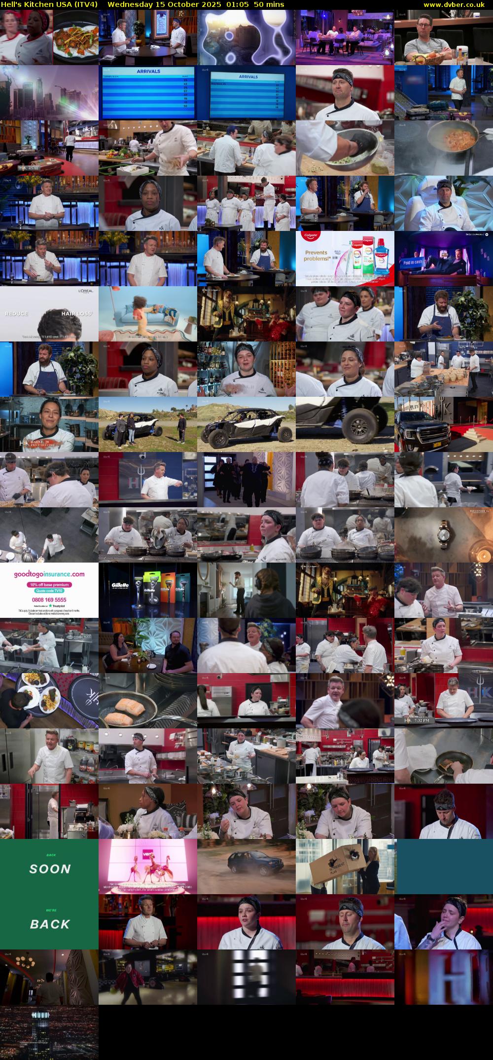 Hell's Kitchen USA (ITV4) Wednesday 15 October 2025 01:05 - 01:55