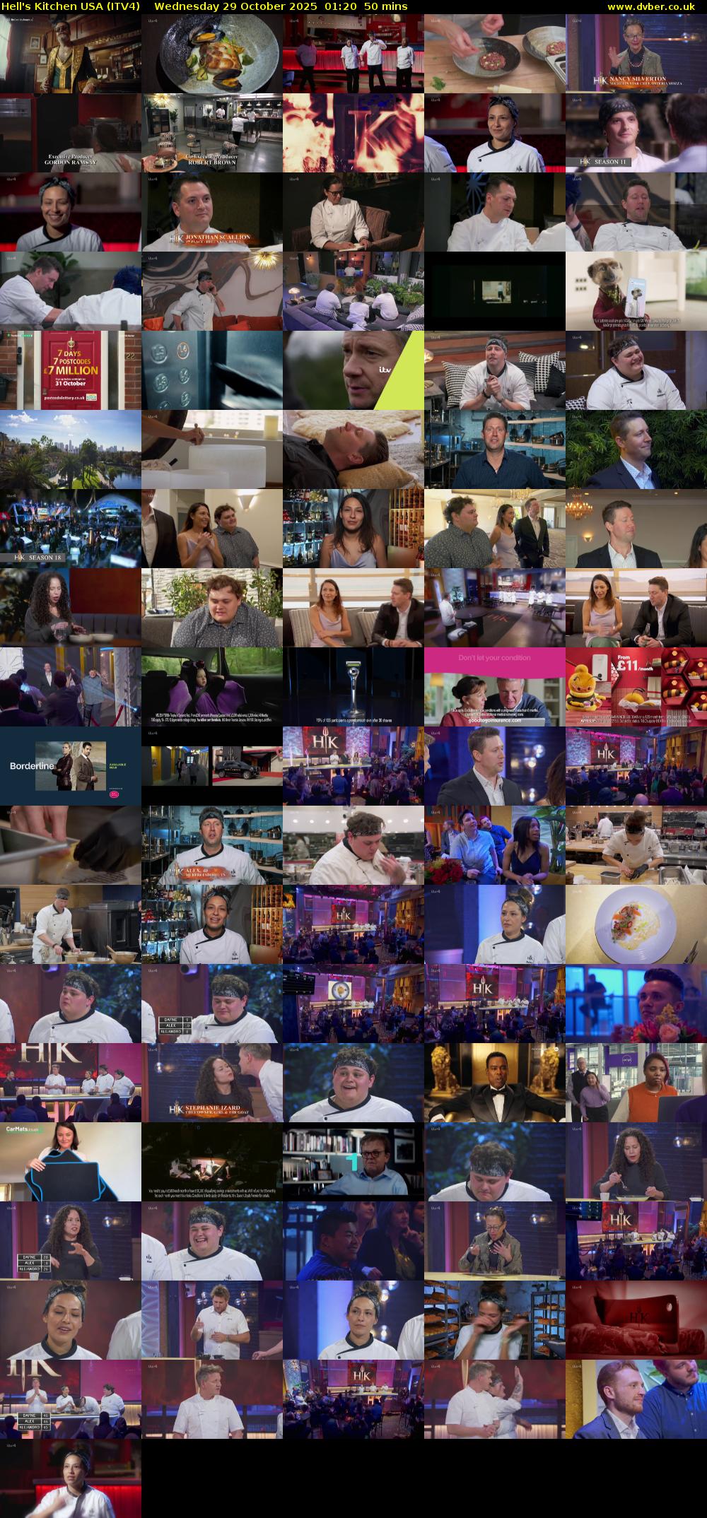 Hell's Kitchen USA (ITV4) Wednesday 29 October 2025 01:20 - 02:10