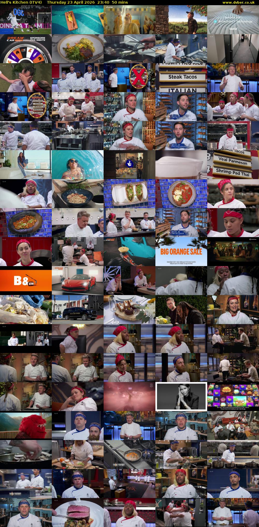 Hell's Kitchen (ITV4) Thursday 23 April 2026 23:40 - 00:30