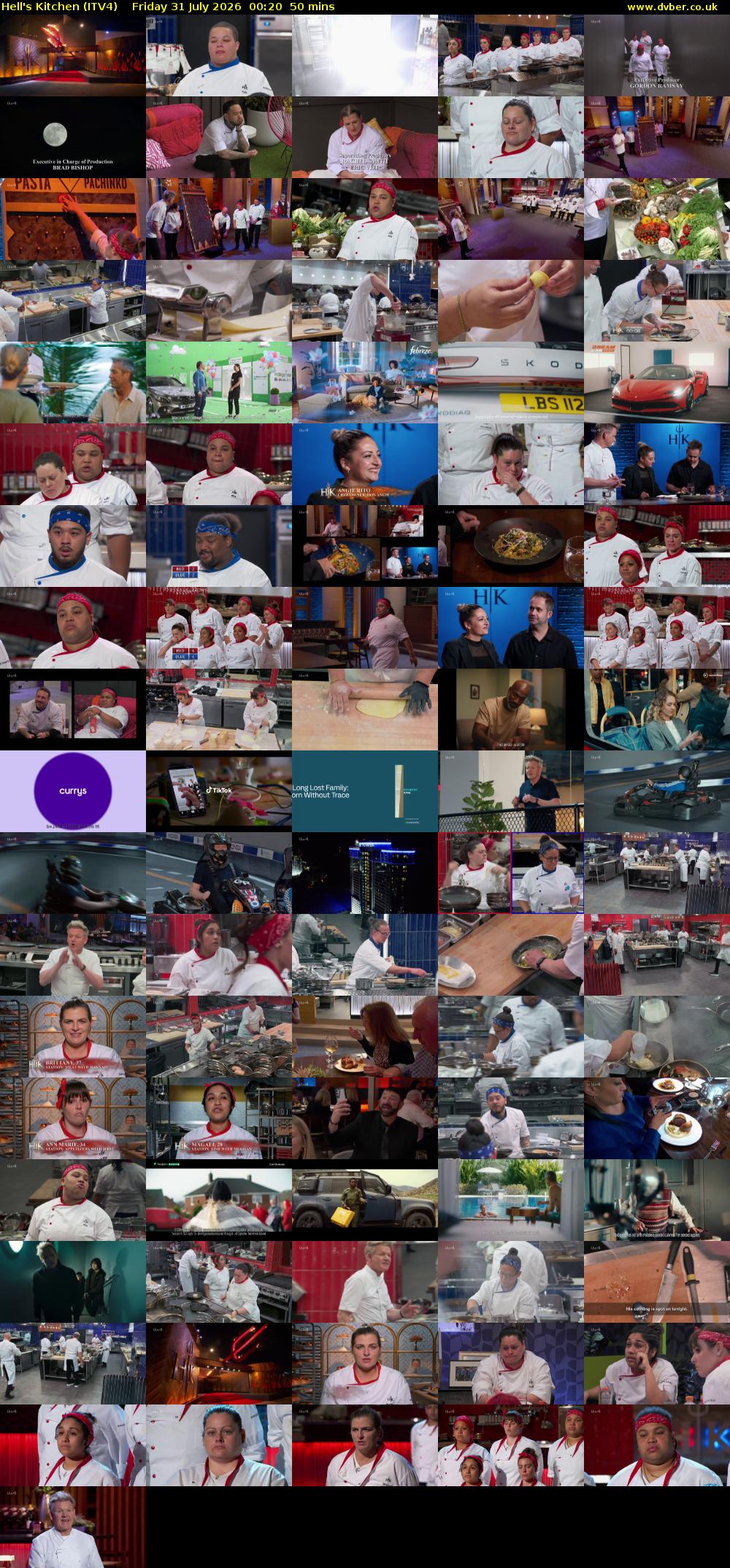 Hell's Kitchen (ITV4) Friday 31 July 2026 00:20 - 01:10
