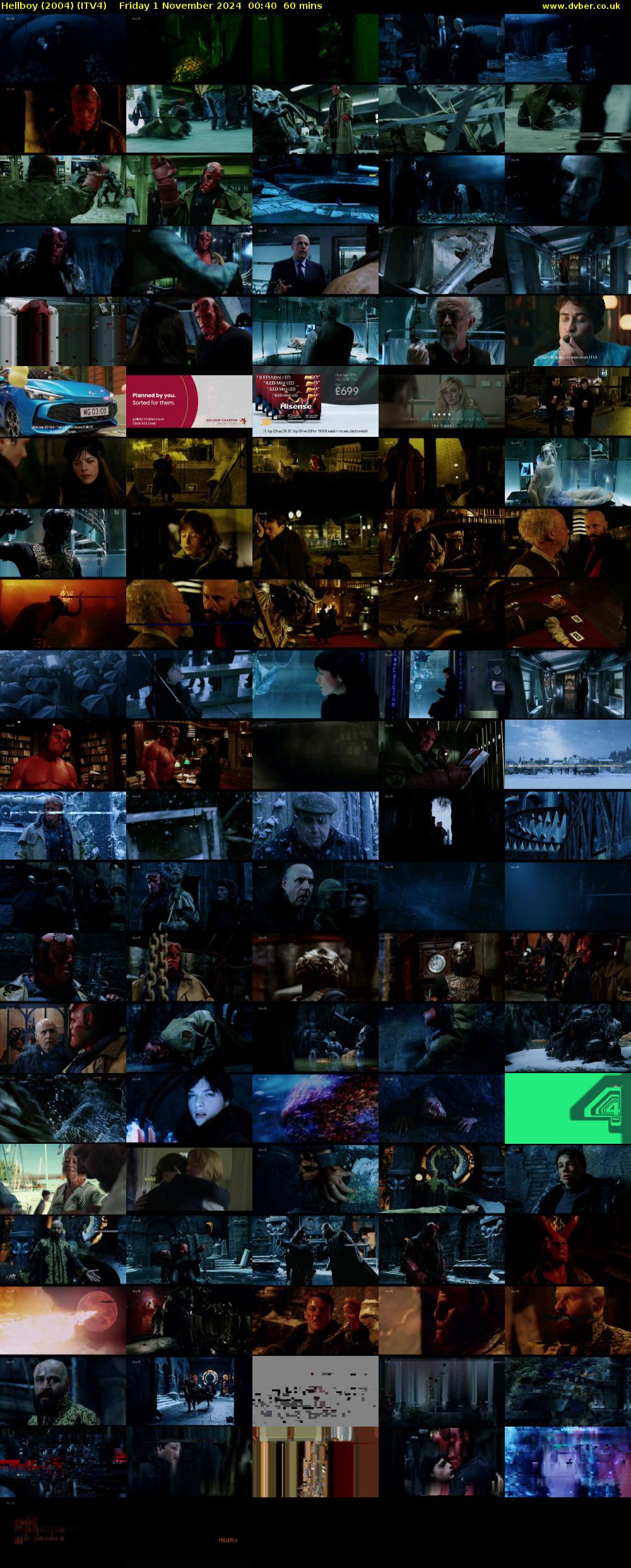 Hellboy (2004) (ITV4) Friday 1 November 2024 00:40 - 01:40