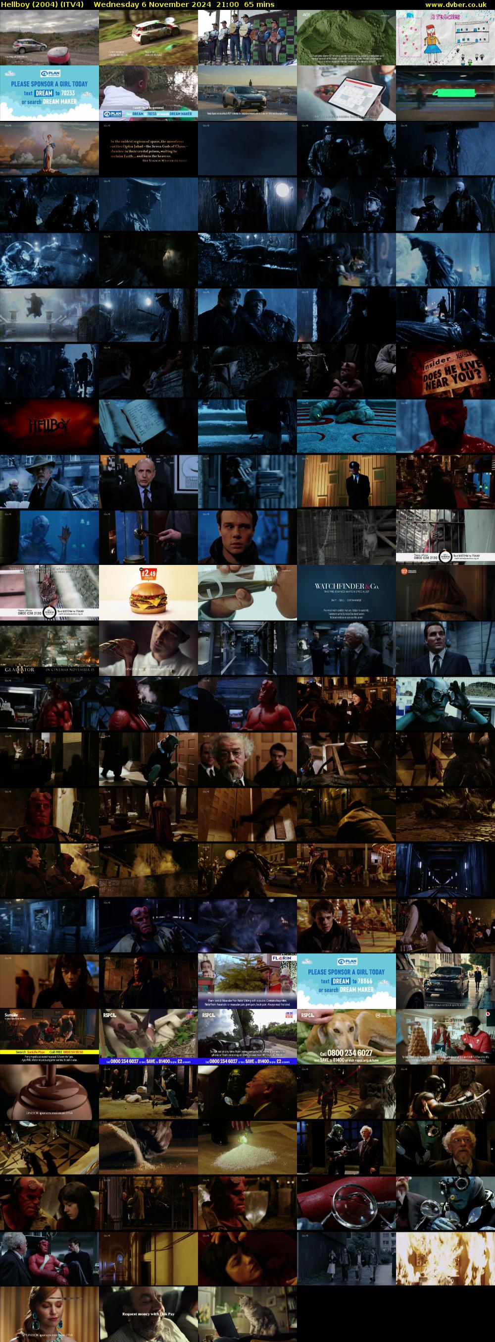 Hellboy (2004) (ITV4) Wednesday 6 November 2024 21:00 - 22:05