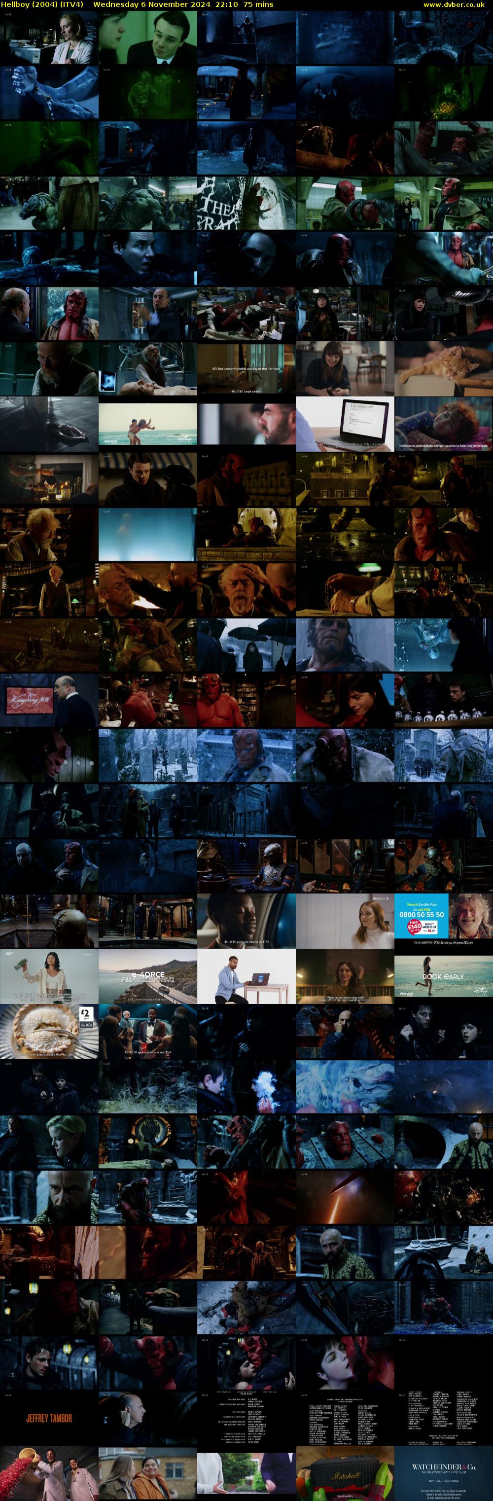 Hellboy (2004) (ITV4) Wednesday 6 November 2024 22:10 - 23:25