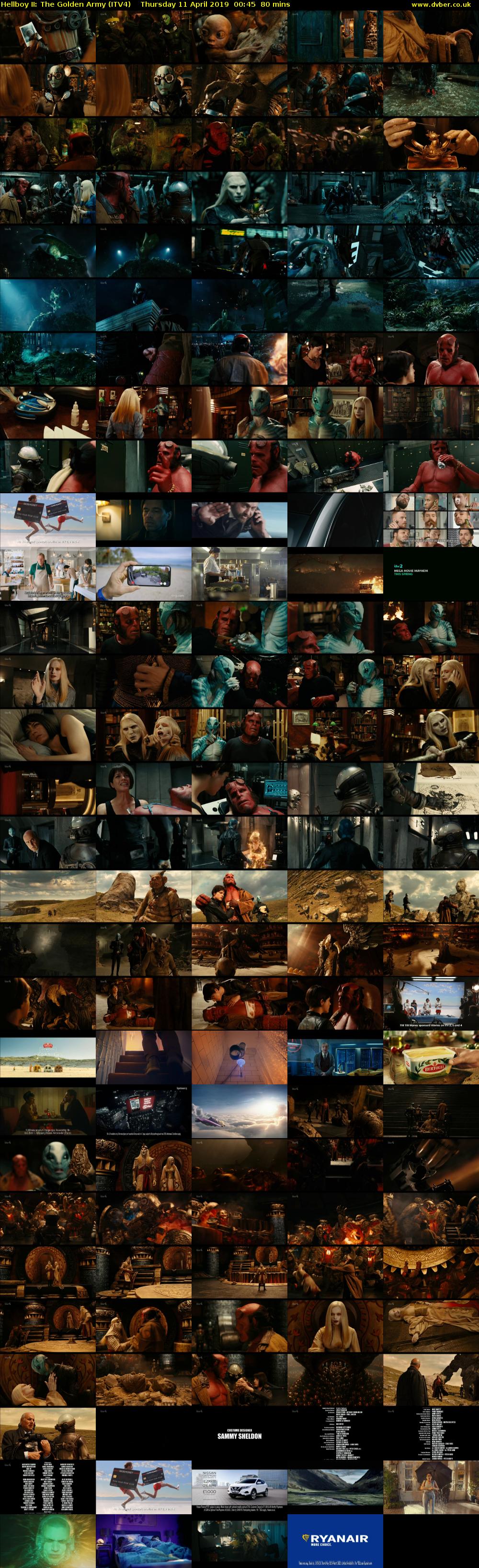Hellboy II: The Golden Army (ITV4) Thursday 11 April 2019 00:45 - 02:05
