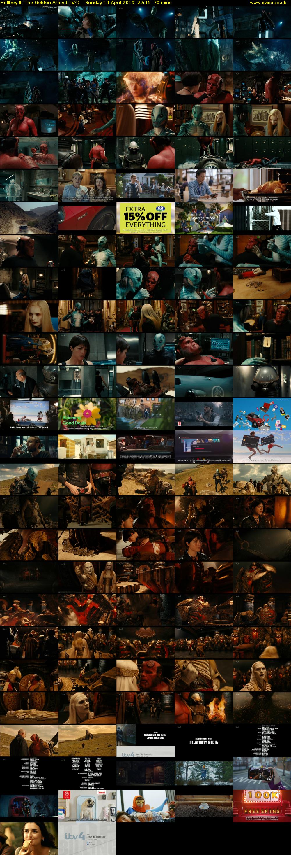 Hellboy II: The Golden Army (ITV4) Sunday 14 April 2019 22:15 - 23:25