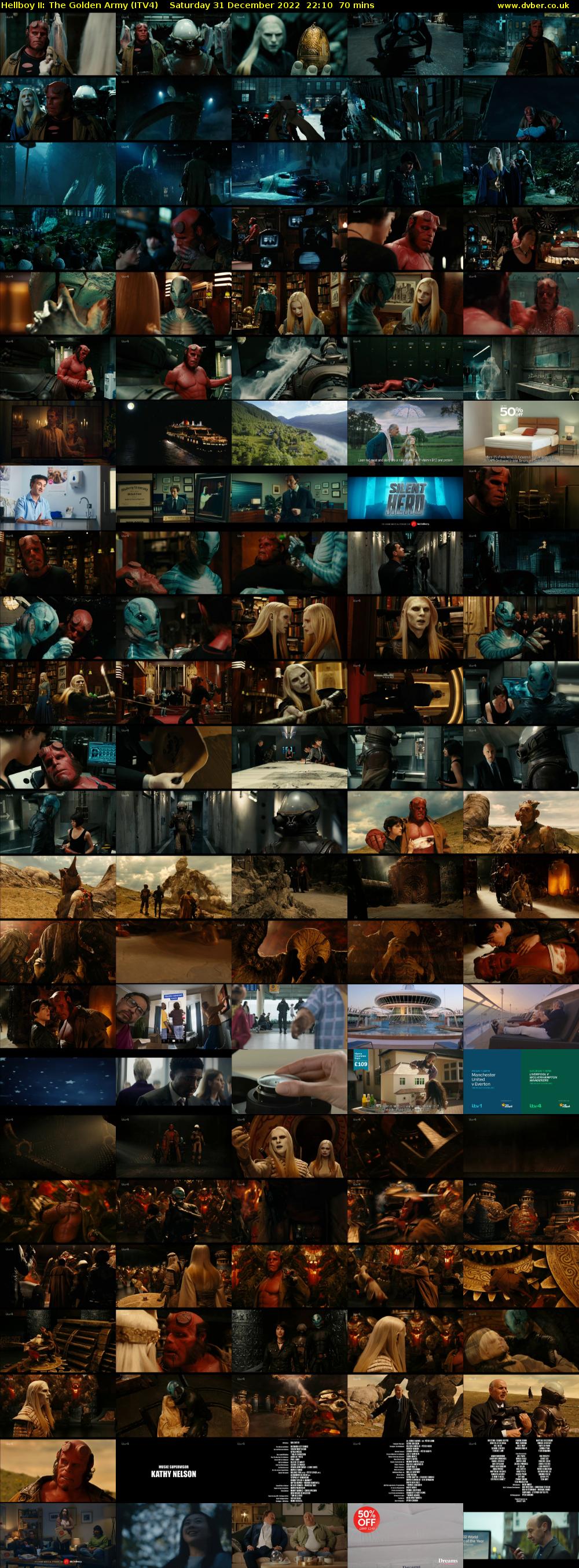 Hellboy II: The Golden Army (ITV4) Saturday 31 December 2022 22:10 - 23:20