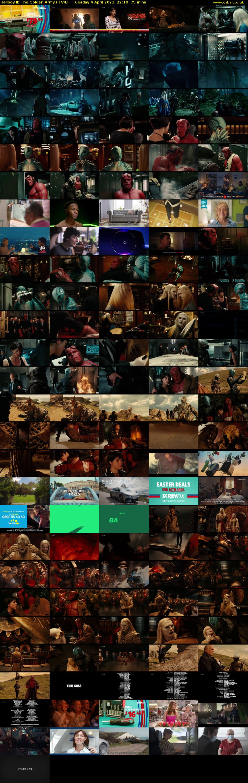 Hellboy II: The Golden Army (ITV4) Tuesday 4 April 2023 22:10 - 23:25