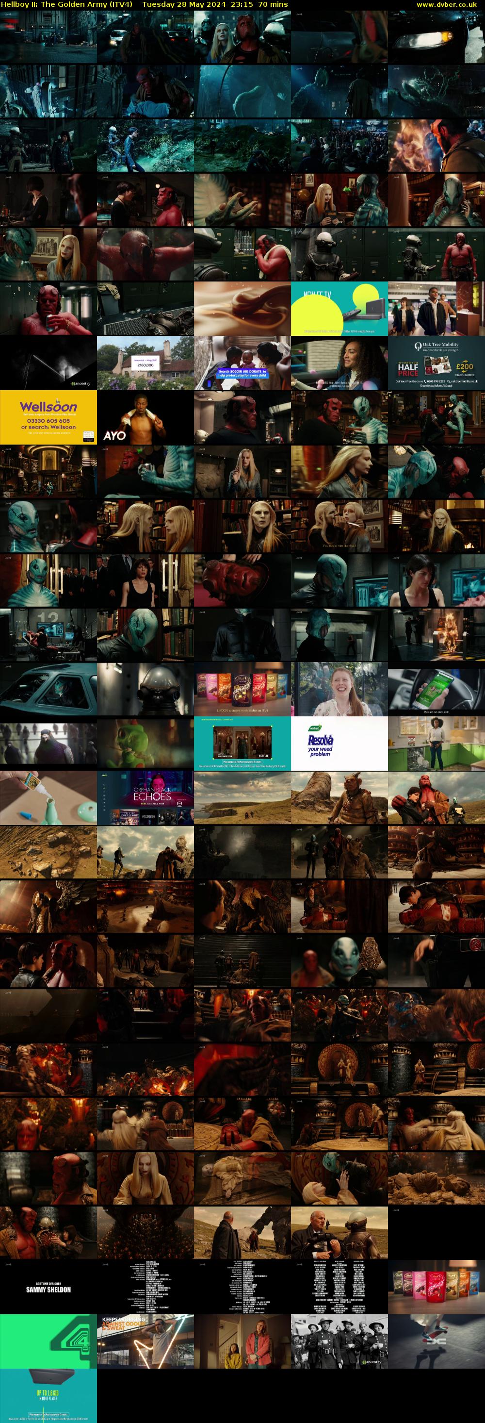 Hellboy II: The Golden Army (ITV4) Tuesday 28 May 2024 23:15 - 00:25