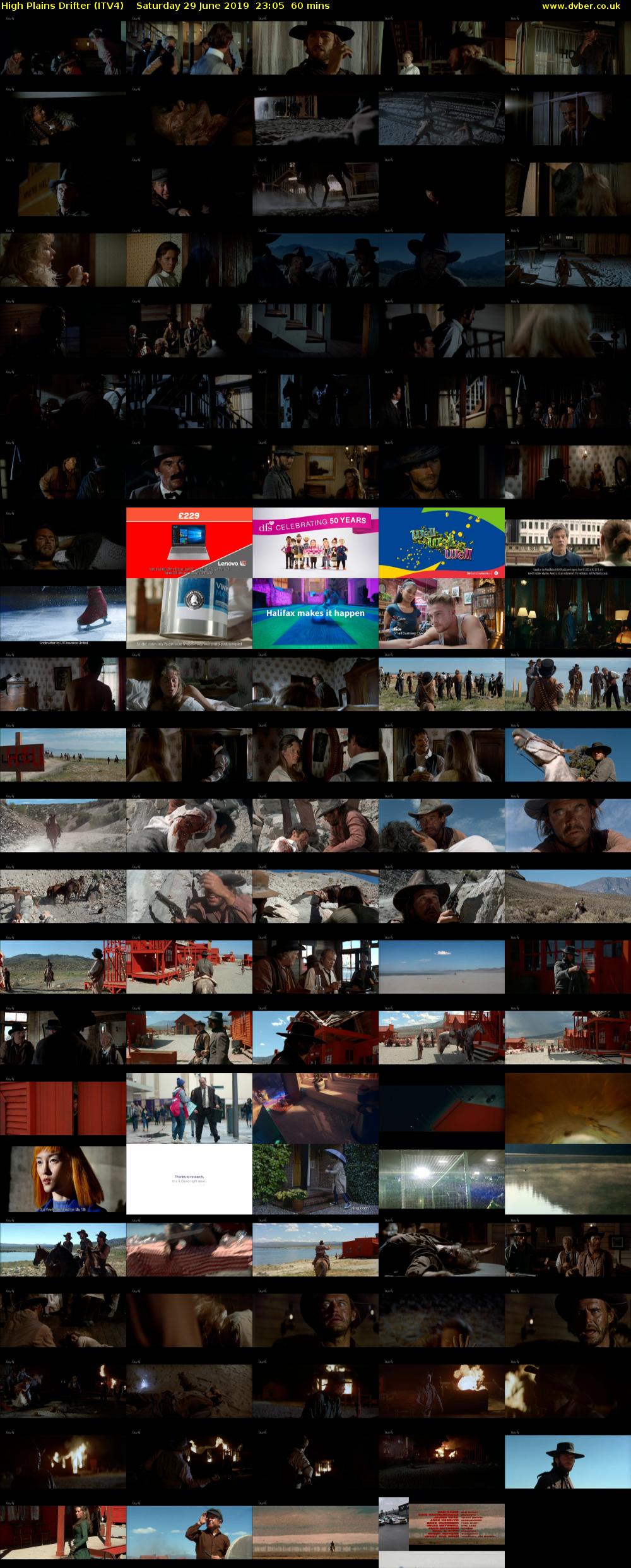 High Plains Drifter (ITV4) Saturday 29 June 2019 23:05 - 00:05