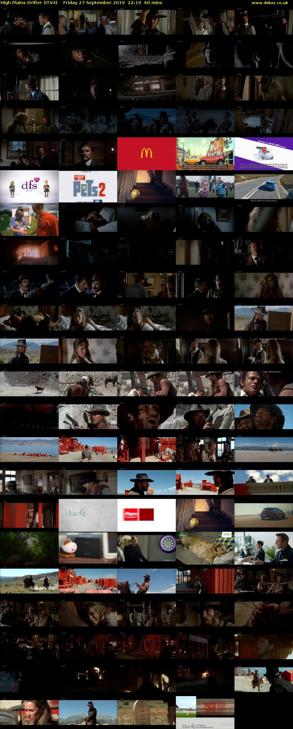 High Plains Drifter (ITV4) Friday 27 September 2019 22:10 - 23:10
