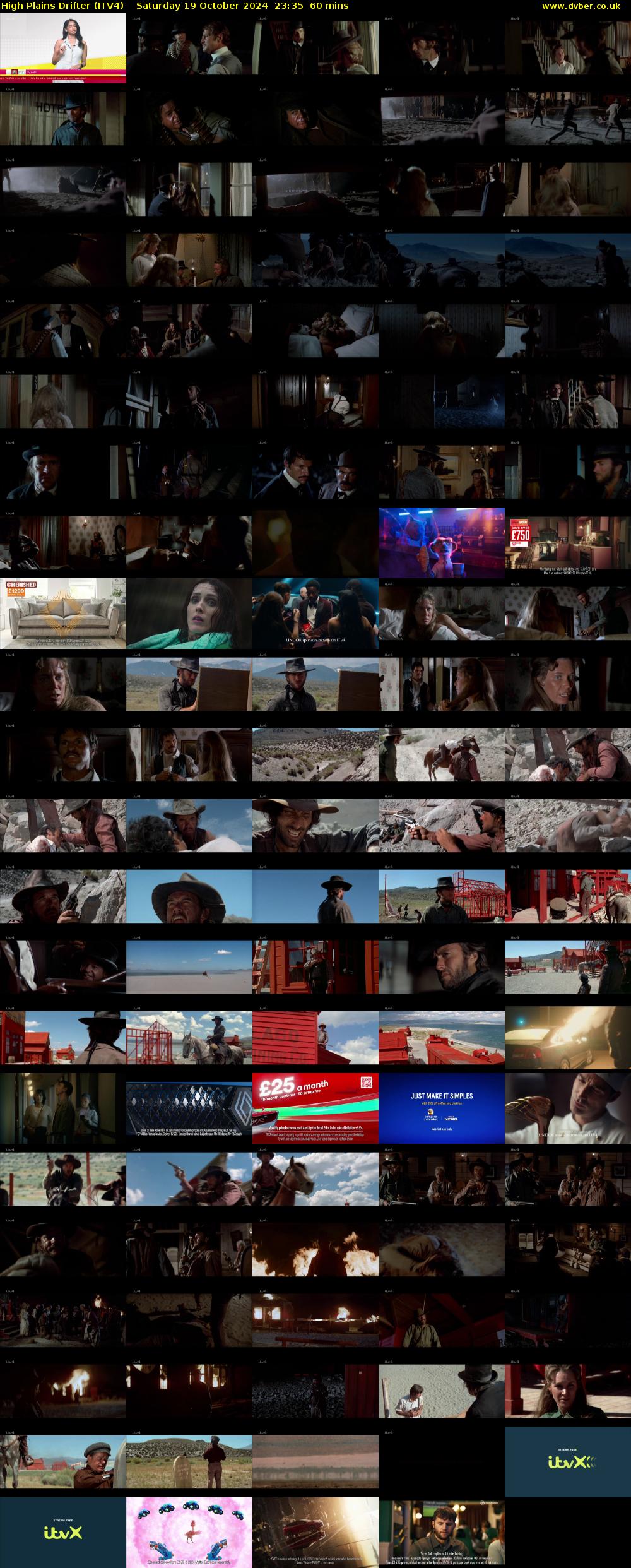 High Plains Drifter (ITV4) Saturday 19 October 2024 23:35 - 00:35