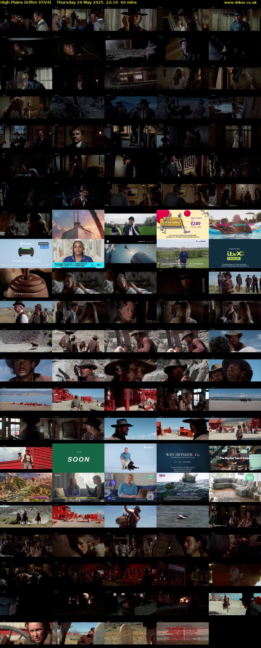 High Plains Drifter (ITV4) Thursday 29 May 2025 22:10 - 23:10