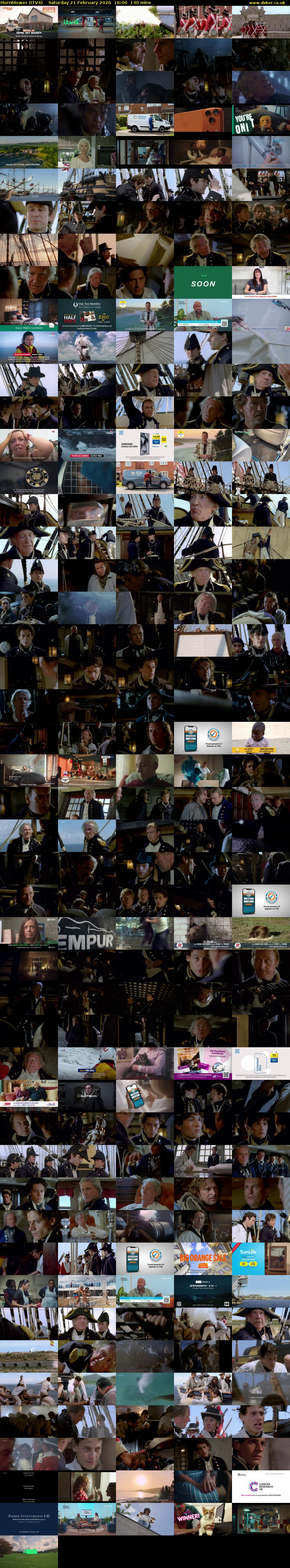 Hornblower (ITV4) Saturday 21 February 2026 16:00 - 18:10