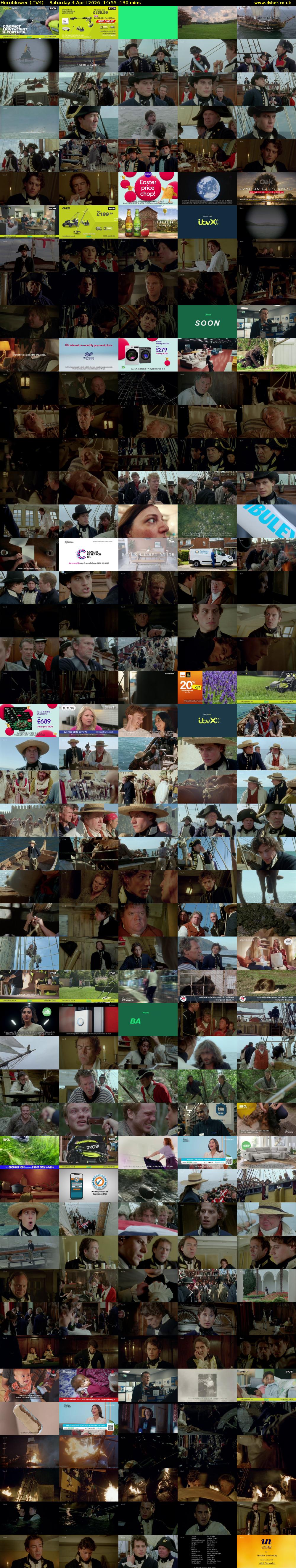 Hornblower (ITV4) Saturday 4 April 2026 14:55 - 17:05