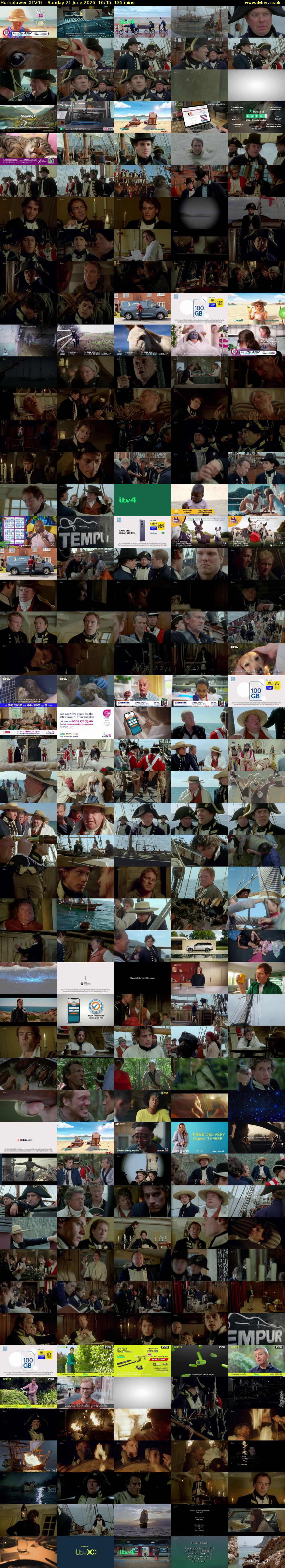 Hornblower (ITV4) Sunday 21 June 2026 16:45 - 19:00