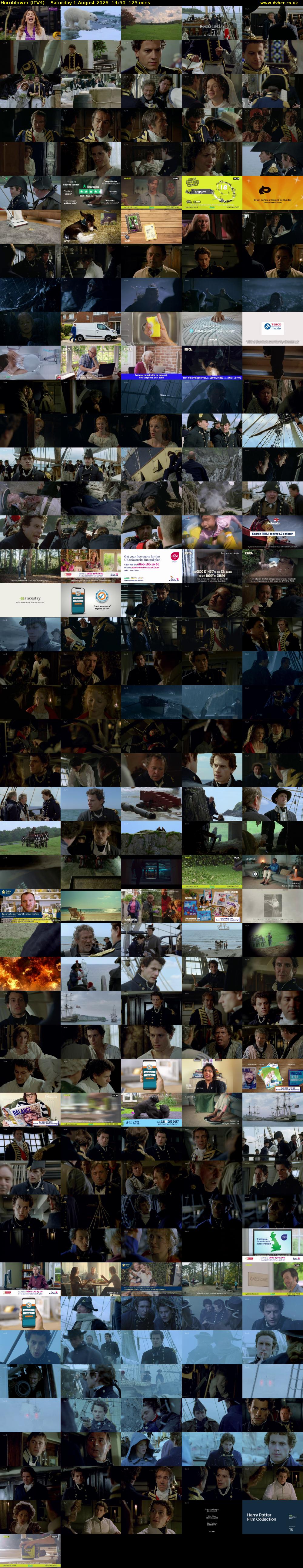 Hornblower (ITV4) Saturday 1 August 2026 14:50 - 16:55