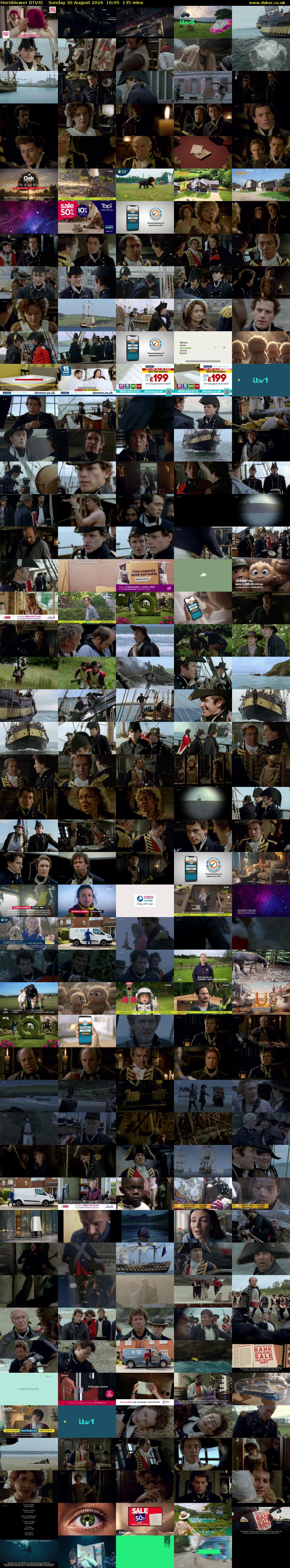 Hornblower (ITV4) Sunday 30 August 2026 16:05 - 18:20