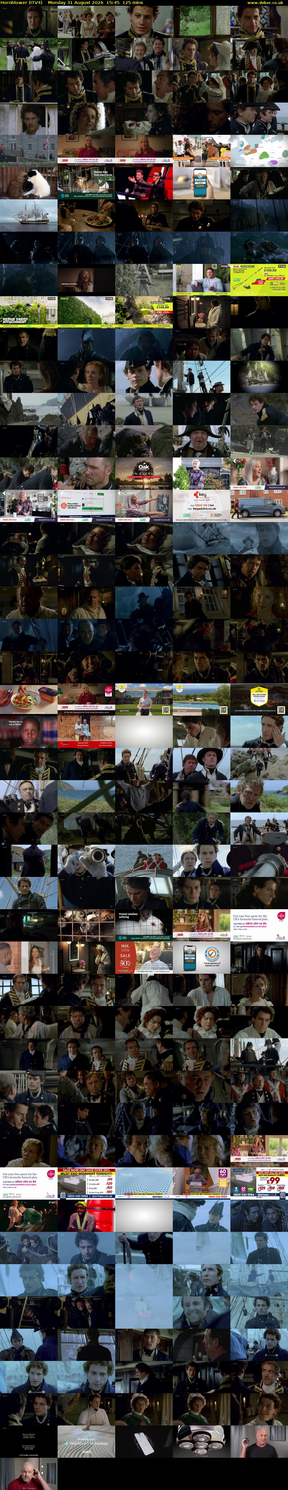Hornblower (ITV4) Monday 31 August 2026 15:45 - 17:50