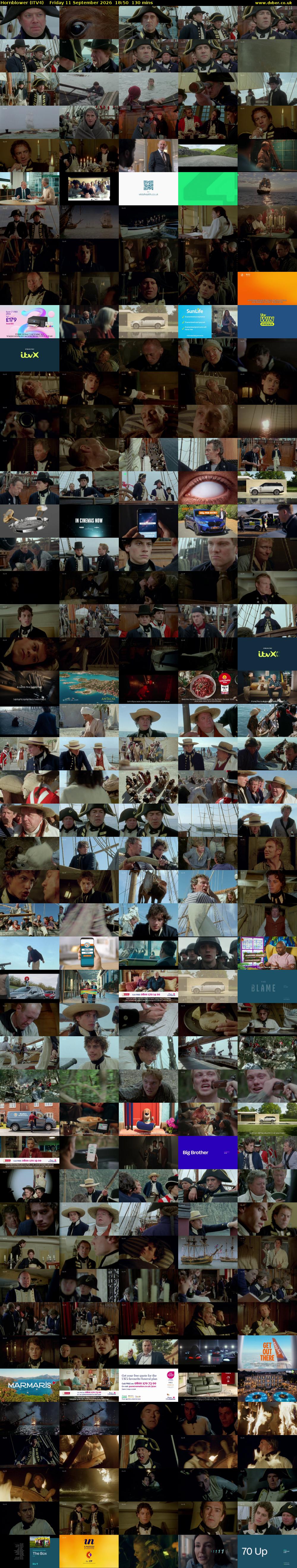 Hornblower (ITV4) Friday 11 September 2026 18:50 - 21:00