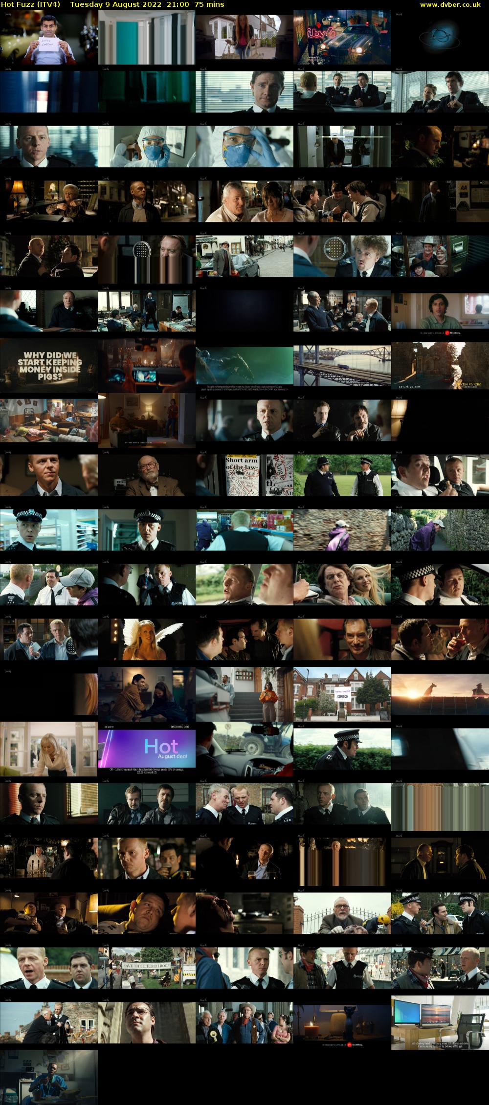 Hot Fuzz (ITV4) Tuesday 9 August 2022 21:00 - 22:15
